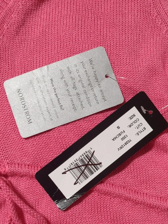 BEBE Tie Front Cutout Crochet Midi Dress  Fuchsia Women's Size Small NWT - Picture 10 of 11